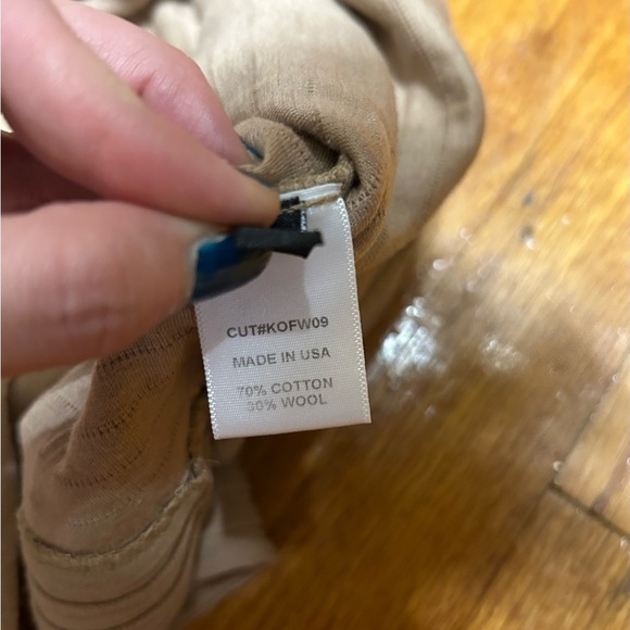 Kimberly Ovitz Women’s Nude Color Wool Blend Bodycon Long Sleeve Size 6 USA - Picture 8 of 10